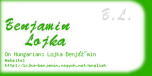 benjamin lojka business card